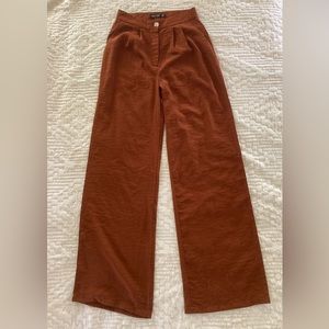 NWOT | NASTYGAL Rust Wide Leg Trouser Pants | Size 4